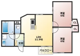 S Apt.玉津町【1階】の間取り