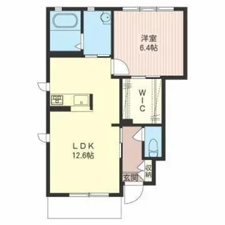 クレアールめじろ台【1階】の間取り