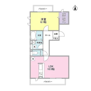 サニーヒルズ自由が丘【2階】の間取り