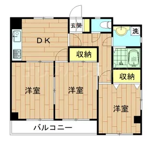 神奈川県川崎市中原区下小田中3【マンション】の間取り