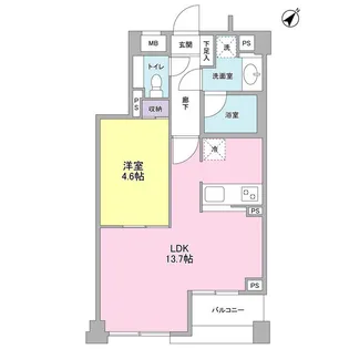 プラン赤羽【4階】の間取り