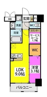 ラフィーネ箱崎駅前【8階】の間取り
