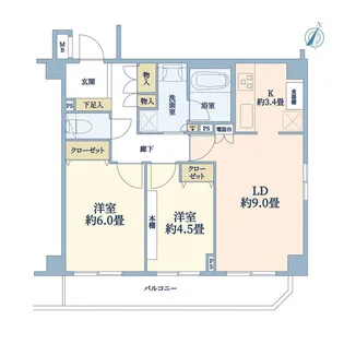 アールヴェール横濱反町【5階】の間取り