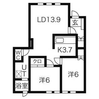 ウエストビュー81【1階】の間取り
