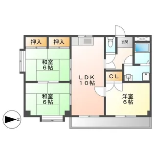 天水ハイツ【2階】の間取り