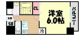 エスリード難波ザ・メゾン【10階】の間取り