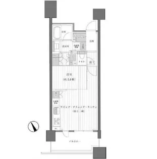 N クレヴィアタワー目黒不動前【15階】の間取り