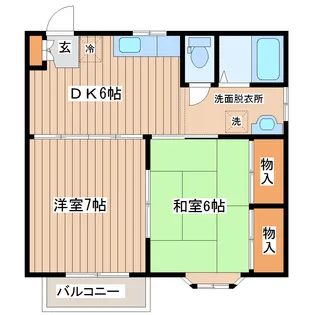 コモディータ南光台【2階】の間取り