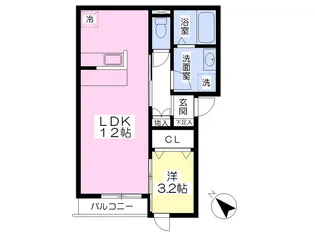 コーポオリーブ【2階】の間取り