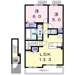 ネオ・プリムローズ【2階】の間取り