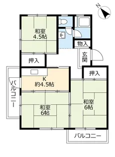 UR徳力【4階】の間取り