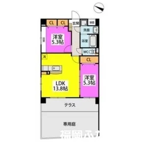 Espace chic II【4階】の間取り