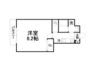 アンシェンヌ紫竹【2階】の間取り