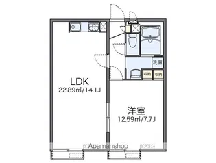 レオパレス北三国丘【2階】の間取り