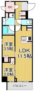 Alivis綾瀬【3階】の間取り