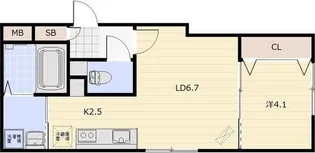 Riches本郷通(リシェス)【1階】の間取り