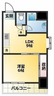マンション二葉【4階】の間取り