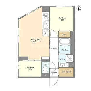 ラクラス中野南台【2階】の間取り
