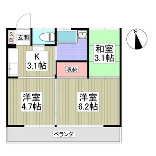 いづみコーポ【1階】の間取り