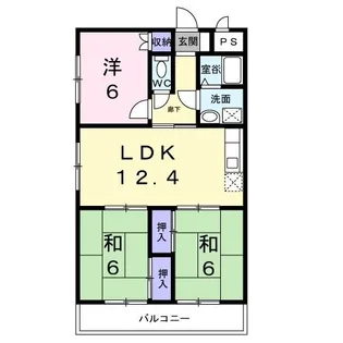 LANDHOUSEnakane【1階】の間取り