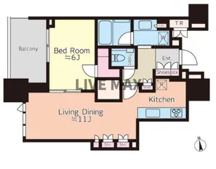 DEUX TOURS CANAL&SPA WEST【35階】の間取り