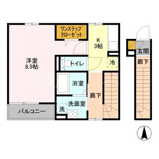 アレス グリュック【2階】の間取り