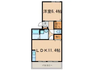 ブル-アイル3【2階】の間取り
