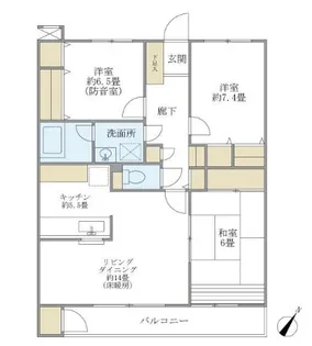 経堂ヒルズ【1階】の間取り