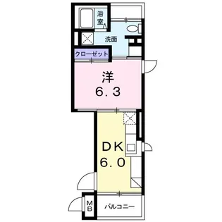 ルル オブ アワジプログレッソ【1階】の間取り