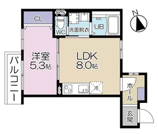 ミュゲ浅草【2階】の間取り