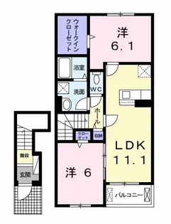 メゾン ド シャルル【2階】の間取り