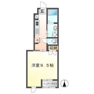 シャン リヴィエール24【1階】の間取り