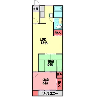 大和田ハイムA棟【6階】の間取り
