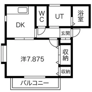サンピュアRight Shower I【2階】の間取り