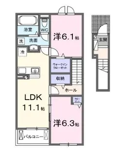 ディリジェントテン【2階】の間取り