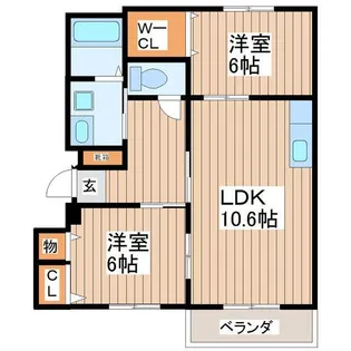 エスポワールF【3階】の間取り