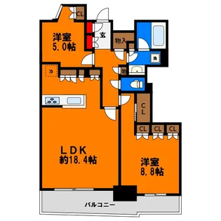幕張ベイパーク ライズゲートタワー【14階】の間取り