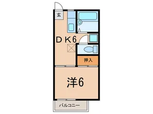 クレセント渡辺A【1階】の間取り