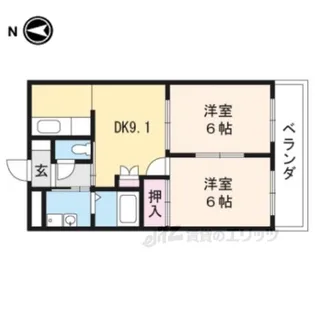 サンハイツ・オクヤマ【2階】の間取り