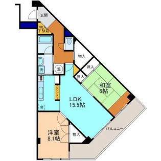 パークサイト玉川【10階】の間取り