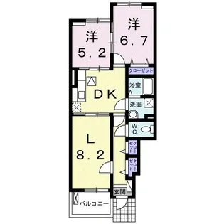 グランソレイユ【1階】の間取り