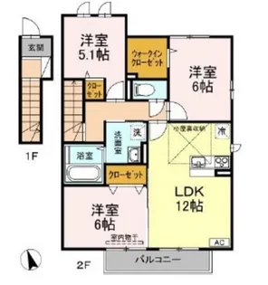 サンシャイン【2階】の間取り