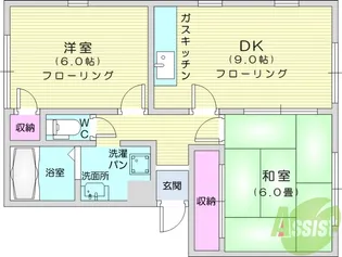 サンフォレスト上杉A棟【1階】の間取り