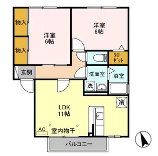 サンフラット A【2階】の間取り