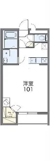 レオパレスエスポアールII【1階】の間取り