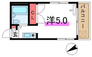 ディアコートカナスギ【1階】の間取り