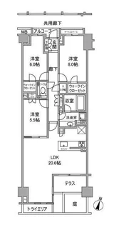 プラウド六甲篠原北町【1階】の間取り