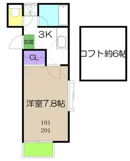 シティコート和泉【2階】の間取り
