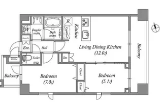 GRAN PASEO町屋【5階】の間取り