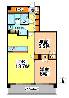 トラープランド蒼麗館【5階】の間取り